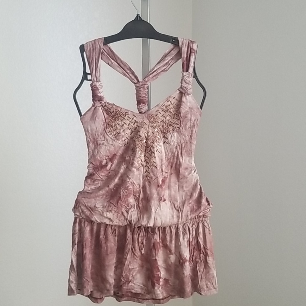 Tie-dye brown-light brown summer shirt